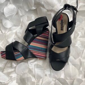 Strapped Boho Rainbow Wedge